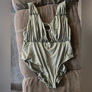 Sage green one piece swimsuit